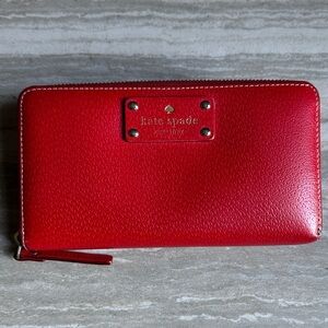 Kate Spade Cherry Red Zip Wallet